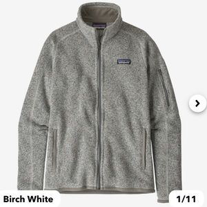 Patagonia women’s better sweater - birch white (grey). Size medium.